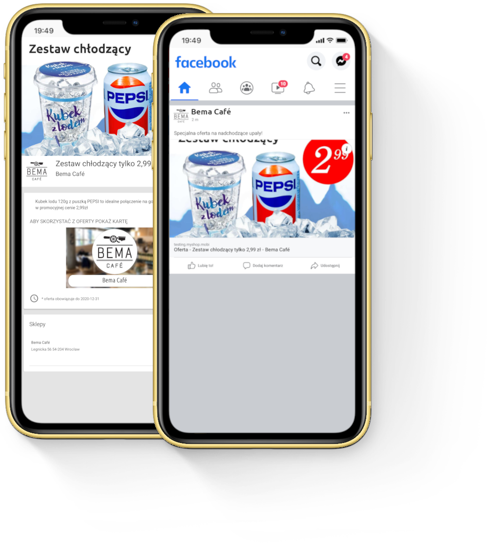 Program lojalnośiowy publikacja oferty na facebooku